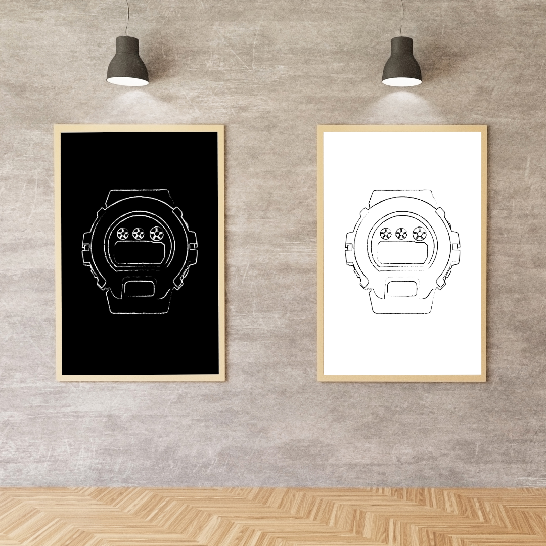 6900 - Chalk - Black - Digital Print