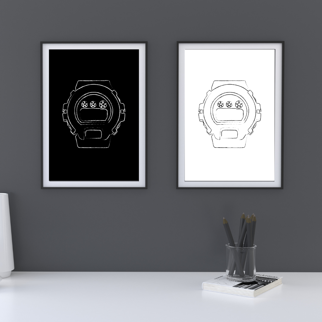6900 - Chalk - Black - Digital Print