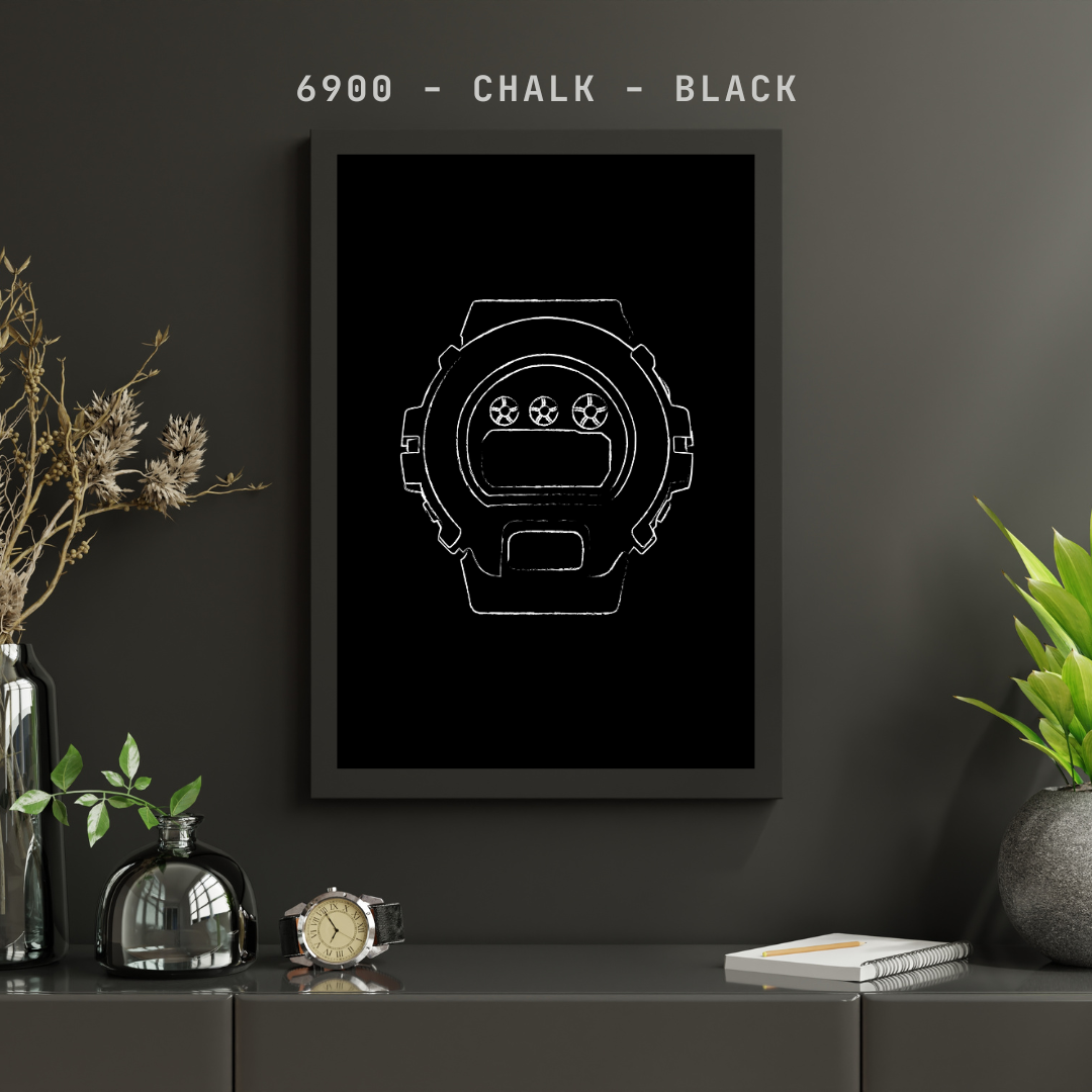 6900 - Chalk - Black - Digital Print