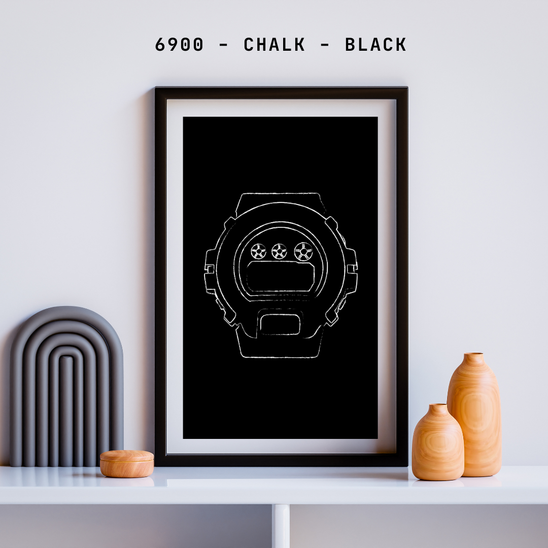 6900 - Chalk - Black - Digital Print