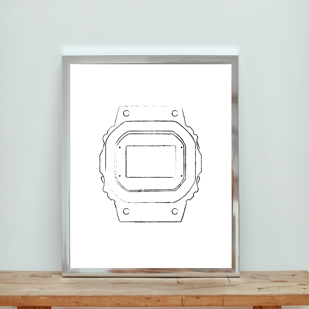 Square - Chalk - White - Digital Print