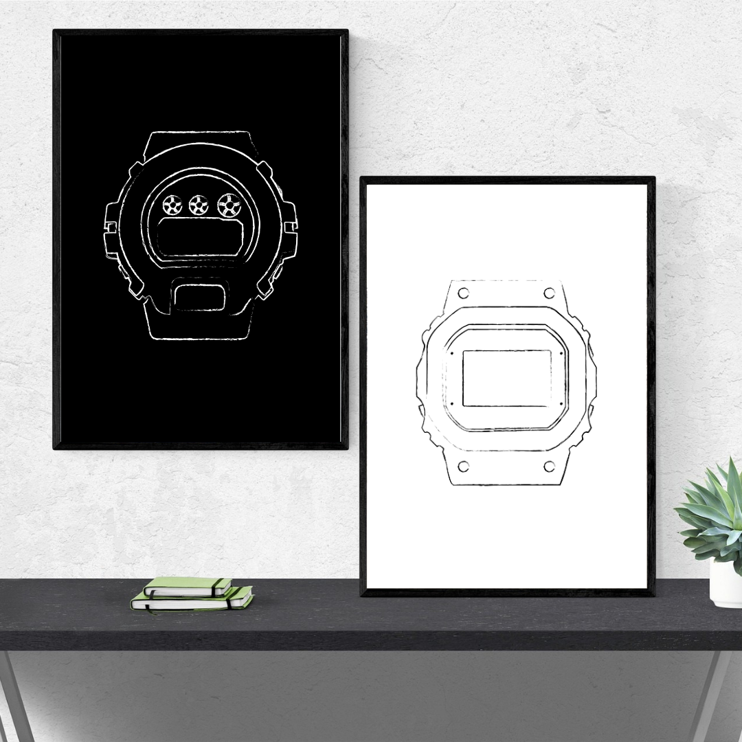 Square - Chalk - White - Digital Print